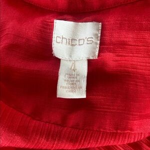 Chico's Vibrant Red Women's Top
